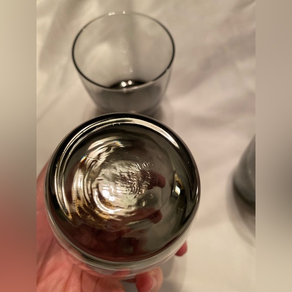 3 Vintage Libbey CLASSIC SMOKE GRAY Rocks Old Fashioned All Purpose Glasses - Picture 2 of 5